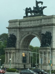 An awesome view of the historic Grand Army Plaza arch at Prospect Park in Brooklyn NY.